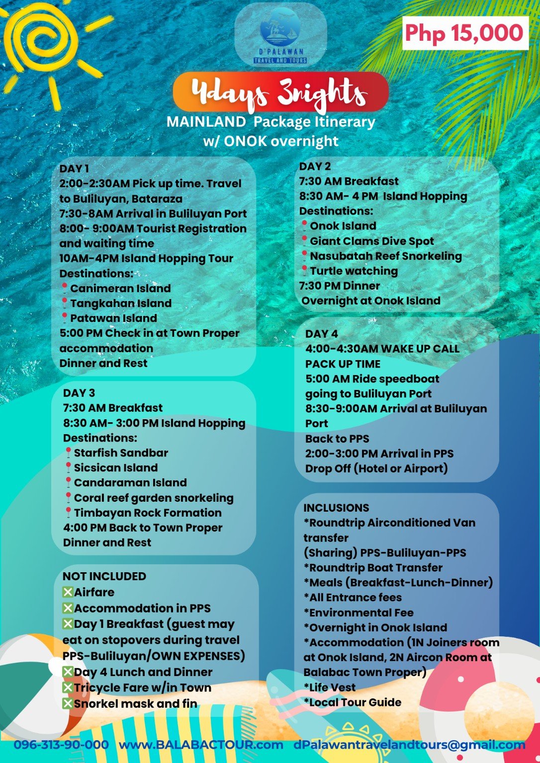 Mainland Balabac Basic Room – 4D3N Package, with Onok Overnight Mainland Balabac Basic Room – 4D3N Package, with Onok Overnight