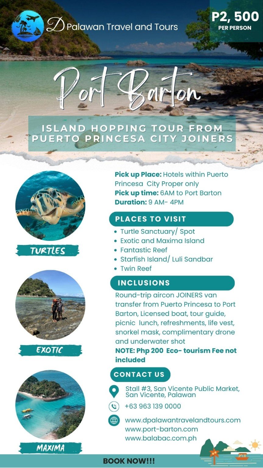 Port Barton Island Hopping Tour from Puerto Princesa City Joiners