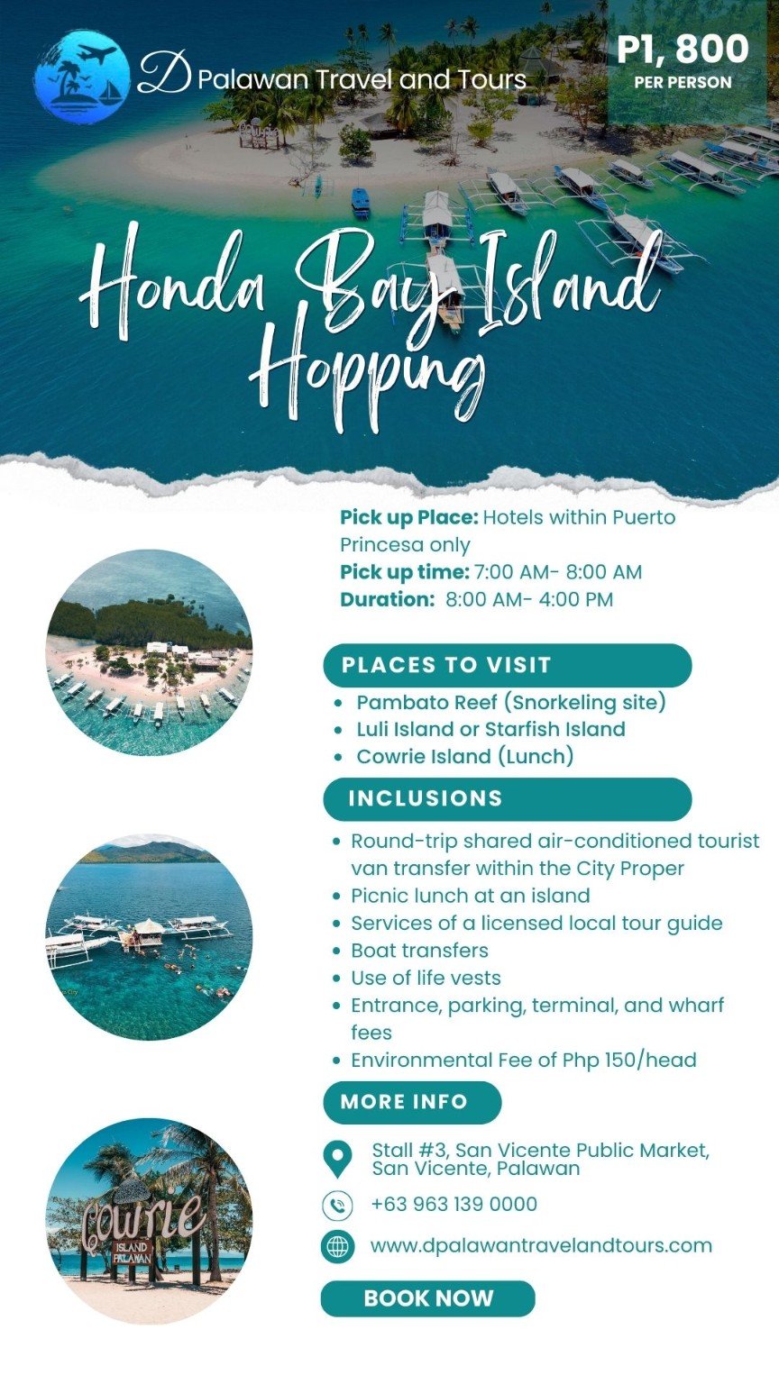Puerto Princesa- Honda Bay Island Hopping Honda Bay Island Hopping