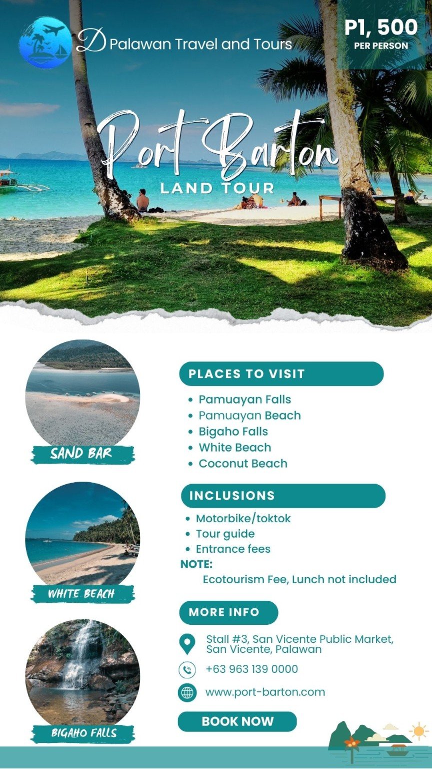 San Vicente - Port Barton Land Tour
