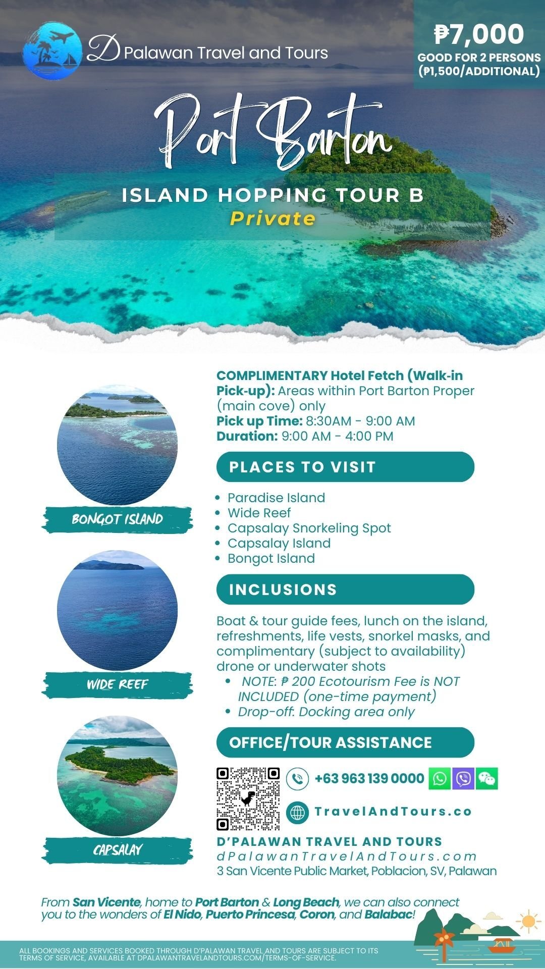 San Vicente Port Barton Island Hopping Tour B Private Palawan Philippines