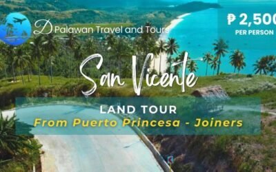 PP San Vicente Day Tour from Puerto Princesa – Long Beach & Overlooking Spots